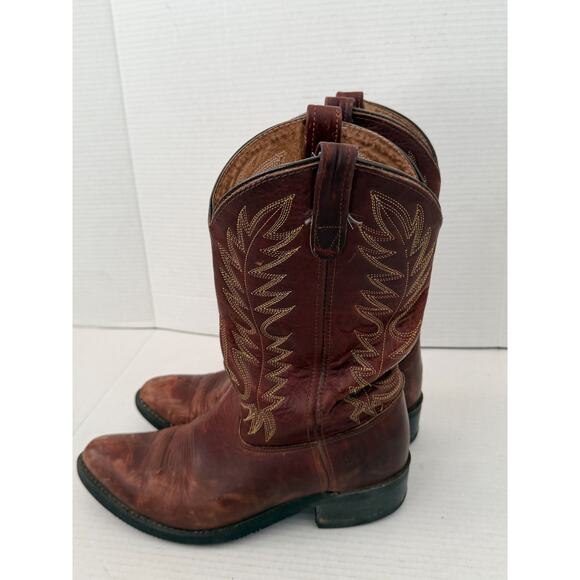 Men\'s Double H 150 Abrasion Work Brown Western Leather Boots Sz 10.5 main image 4